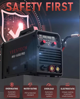 Machine à souder YEESTECH 165A 4-en-1 MIG/MIG à fil fourré/TIG à arc électronique/Electrode 220V Double tension avec grand écran LED numérique
