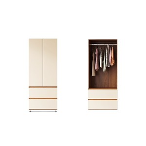 Thickened Solid Wood <b>Wardrobe</b> 60cm Depth <b>Large</b> Capacity Floor Standing Bedroom Storage Cabinet Whole House Customization - Product Image 5