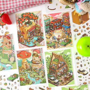 3 autocollants par paquet, série souvenirs culturels et créatifs, autocollants créatifs 3D, autocollants <span class=keywords><strong>de</strong></span> paysages pour enfants, bricolage - Product Image 2