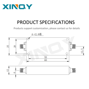 Xinqy แผ่นกรองความถี่ RF XQY-HPF-10/18-20WC-SE 10-18GHz 10W 50พร้อมการสูญเสียการแทรก3.0dB สำหรับโทรคมนาคมการบินและอวกาศ - Product Image 6