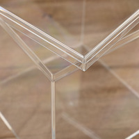 Vente en gros de boîtes d'emballage jetables en plastique acrylique transparent 15*15*15cm pour biscuits, mousse, gâteau, matériau de qualité alimentaire