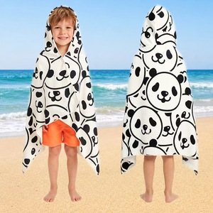 Asciugamano da Spiaggia con Cappuccio per Bambini <span class=keywords><strong>Verde</strong></span> <span class=keywords><strong>Menta</strong></span> - Asciugatura Rapida, Assorbente, Resistente alla Sabbia, per Nuoto - Product Image 1