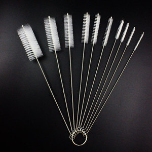 Brosse de nettoyage de paille de taille personnalisée réutilisable en acier inoxydable à long manche brosses en nylon <span class=keywords><strong>nettoyant</strong></span> pour pailles à boire - Product Image 3