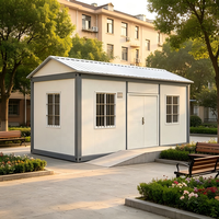 Casas Prefabricadas Modulares con Acabado de Madera, Casa Contenedor, Casa Prefabricada en Paquete Plano, Casa Pequeña con Techo Inclinado para Vivir