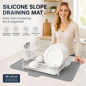 Silicone Mats <b>Pads</b> Slope Striped Water Outlet Design Non-Toxic Durable <b>Reusable</b> Customizable LOGO sizes welcomes inquiries. - Product Image 1