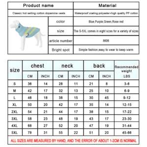 대형 개를위한 맞춤형 따뜻한 반사 야외 겨울 개 레인 재킷 Chaquetas Para Perro-세련된 개 겨울 옷 - Product Image 5