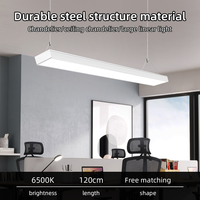 Plafonniers de bureau en plastique version acier 30 50 70W Suspension carrée classique éclairée Lampe de bureau LED/Suspension/Suspension