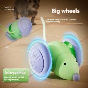 ของเล่นแมวแบบอินเทอร์แอคทีฟรูปหนูขยับได้พร้อมไฟ LED อัตโนมัติ ของเล่นแมวอัจฉริยะ เซ็นเซอร์ตรวจจับความเคลื่อนไหว ของเล่นหนูไฟฟ้าอัจฉริยะสำหรับสัตว์เลี้ยง - Product Image 3