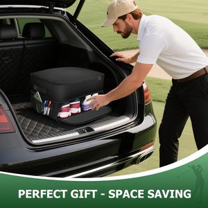 Premium 2-Pair Capacity Polyester <b>Golf</b> Trunk <b>Organizer</b> Shoe Storage Waterproof <b>Car</b> Trunk Locker Storage Box <b>Golf</b> Gifts for Men - Product Image 3