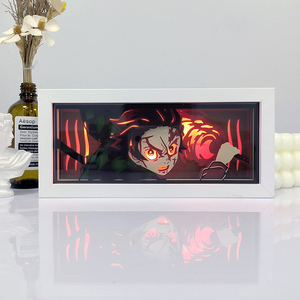 Personalizado Anime 3D sombra papel tallado lámpara artesanía <span class=keywords><strong>Dragon</strong></span> Balls una pieza figuras noche luz caja hogar escritorio adornos Decoración - Product Image 1