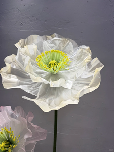 Decorazione da Terra Gigante a Forma di Papavero in Organza Sfumata <span class=keywords><strong>Rosa</strong></span> <span class=keywords><strong>e</strong></span> Bianca - Product Image 3