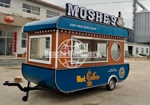 Customized Fiberglass Aluminum Mobile Kitchen Coffee Cart Food Truck Ice Cream Insulated Compartments Candy Chips Service Rust - Product Image 5