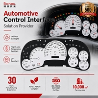 Panel de Control de Membrana Impresa Flexible con Interruptor de Tecla Única a Prueba de Agua Personalizado con Ventana Retroiluminada para Panel de Instrumentos de Vehículos