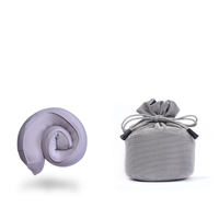Oreiller de voyage pour avion dormir 100% mousse à mémoire de forme oreillers de voyage réglables avec sac de rangement masque de sommeil et bouchons d'oreilles