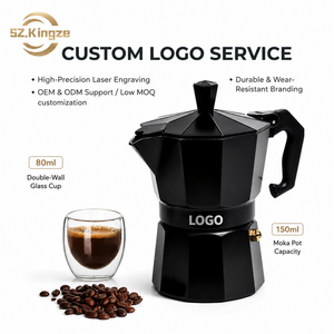 Kingze เครื่องชงกาแฟเอสเปรสโซสไตล์อิตาเลียน<span class=keywords><strong>ค</strong></span>ลาสสิก1-2-3-6-9-12ถ้วยสำหรับบ้านสำนักงานธุรกิจ - Product Image 1