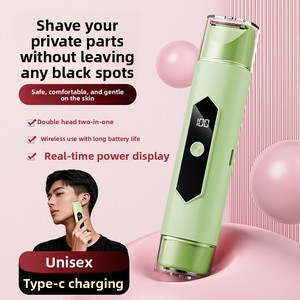 Tondeuse électrique 2-en-1 pour <span class=keywords><strong>femme</strong></span> à double tête, étanche IPX6, utilisation humide/sèche, <span class=keywords><strong>rasoir</strong></span> corporel avec manuel d'utilisation en anglais - Product Image 4