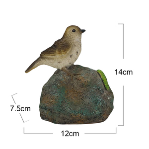 Oem Unieke Hars Vogel Standbeeld Bewegingssensor Tuin Beeldje Kunstmatig Beeldhouwwerk Voor Tuinbeeld Hars Ambacht - Product Image 6