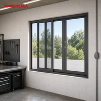 Fenêtre coulissante professionnelle en aluminium avec moustiquaire, réduction du bruit, taille personnalisable disponible pour bureau et salle d'étude
