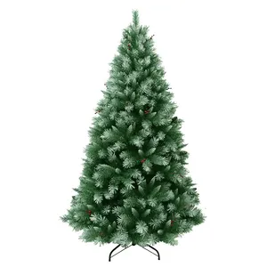 6ft/7ft/8ft/9ft/10ft/11ftarcarty Pvc albero di natale con Led luce metallo Stand alberi da frutto rosso