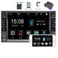 Autoradio double bouton MP5, autoradio avec rétroéclairage de bouton 7 couleurs, 2 DIN, écran tactile 7 pouces, lecteur autoradio