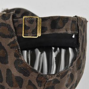 2025 New Arrival Vintage Washed Distressed Summer Sun <b>Hat</b> Leopard Print Stylish 6 Panels Fashion Baseball <b>Hat</b> - Product Image 3