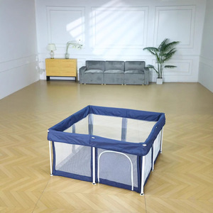 Parc de jeu pliable pour bébé avec tapis et balles océaniques, parc de sécurité portable pour nourrissons, clôture respirante en maille pour bébé - Product Image 3