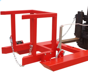 מתקן הטיה לפח אשפה נייד מפלסטיק בנפח 240 ליטר למלגזה, ציוד בנייה עם מנוע דיזל - Product Image 4