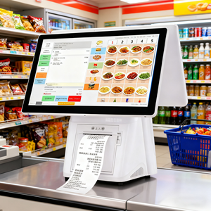 Sistema POS Bianco Efficiente Registratore di Cassa Gestione Aziendale Touch Screen Windows Terminale POS Stampante Tutto in Uno - Product Image 1