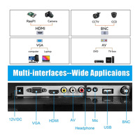 Monitor LCD PC Meja OEM 17 Inci Layar Sentuh 10 Titik 5:4 Full HD 1280x1024 Monitor Layar Sentuh Persegi Dengan Port USB HD