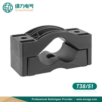 T38/51 Taquet de câble en trèfle en nylon à trois conducteurs pince de serrage fixation PA66 support taquet de câble électrique