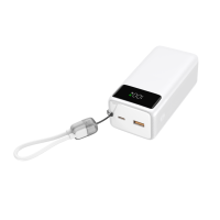 Batterie externe 20000 mAh 35W avec câble intégré, charge rapide, chargeur portable 20000 mAh PD USB C pour ordinateur portable