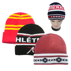 2024 vente chaude en gros usine personnalisé tricot brodé hiver Sport tricoté bonnet chapeaux - Product Image 1