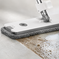 Ensemble serpillière et seau en microfibre pour nettoyage des sols, serpillière plate en microfibre, serpillière rotative à vapeur pour le nettoyage des sols JSB003