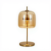 Lampe de table en verre nordique haut de gamme - Transparente, trois couleurs, design à température de couleur réglable pour salon