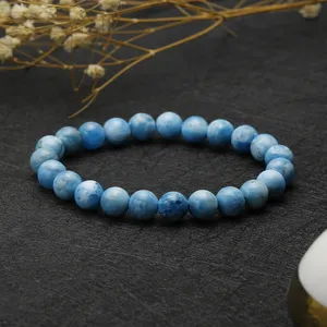 Natuurlijke Dominicaanse Zee Steen Armband Schildpad Jade Blauw Kristal Mannen En Vrouwen Modellen Enkele Cirkel String Sieraden Gift