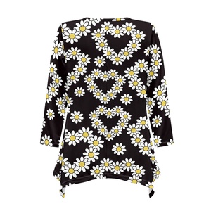 Top personalizzati <span class=keywords><strong>taglie</strong></span> <span class=keywords><strong>forti</strong></span> per donna a maniche 3/4 con Top <span class=keywords><strong>tunica</strong></span> larghi abiti da donna con scollo a V irregolare Top e gonna - Product Image 3