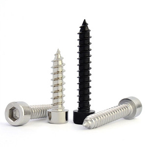 M2 M2.5 M2.6 M3 M4 M5 M6 M8 Black Zinc Plated Steel Allen <strong>Hex</strong> Socket Cap Head Self Tapping Wood <strong>Screws</strong> - Product Image 2