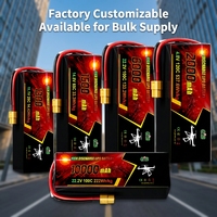 Batterie de drone 3S 4S 6S 8S 12S 15000mAh pour surveillance des infrastructures, module durable, batterie intelligente pour drone