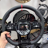 Volant en cuir noir surpiqué pour Mercedes-Benz W17 W202 W203 W204 W205 W206 W213 E63 C E S GLS G Class CLA Model