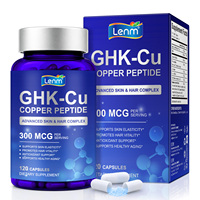 Compléments alimentaires pour la beauté de la peau et des cheveux en gros sous marque privée, 120 capsules, OEM, végétariens, capsules de peptides de cuivre GHK-Cu avec biotine
