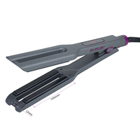 Lisseur professionnel en titane pour salon avec affichage LED de la température, compatible usage domestique et prise espagnole (bi-tension)