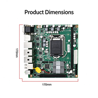 Carte mère industrielle Mini ITX LGA1151 Intel H110 5*LAN DDR4 16 Go pour routeur pare-feu de sécurité réseau