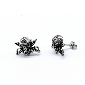 Yunnique – boucles d'oreilles en forme de tête de diable, en acier titane, style Punk Rock, bijoux à la mode pour hommes, GZYE-0110 - Product Image 1