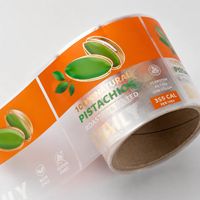 Étiquettes personnalisées transparentes imprimées en blanc, autocollantes, imperméables, avec logo, pour emballages de bocaux alimentaires, avec impression UV sélective
