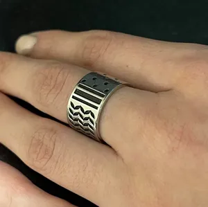 Grosir murah cincin Kufiyya Palestina baja tahan karat gratis nikel cincin Kufiyya Palestina buatan tangan