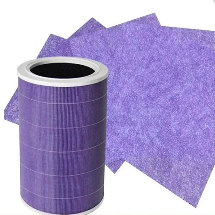 China Fabricação HEPA filtro rolo purificador ar filtro papel matéria-prima