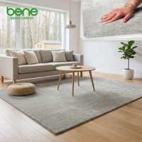 Tapis moelleux uni moderne Benyi 100 % polyester en tissu non tissé, fabriqué à la machine, avec points antidérapants au dos, résistant aux taches