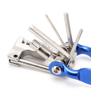 Ensemble d'outils multifonctions 11 en 1 pour réparation de vélos avec déchaîneur, couleur bleue - Product Image 5