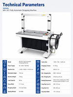Machine d'emballage électrique automatique pour cartons et articles ronds avec bande PP de 5 mm, prête à être expédiée