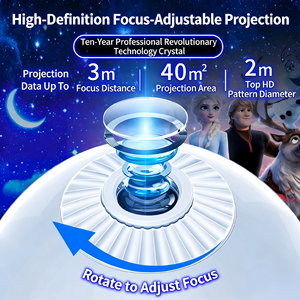 Proyector de Nebulosa Youkela, Lámpara de Proyección de Fondo, Luz Nocturna Ajustable, Juguete Luminoso para Fotografía y Video - Product Image 3
